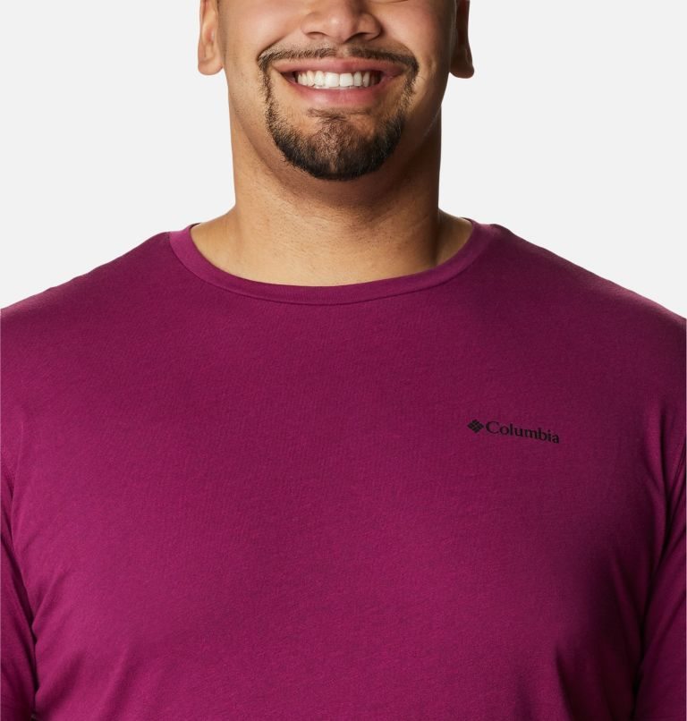 Men's Columbia Thistletown Hills Short Sleeve T Shirts Fuchsia | Plus Size CA-YL684